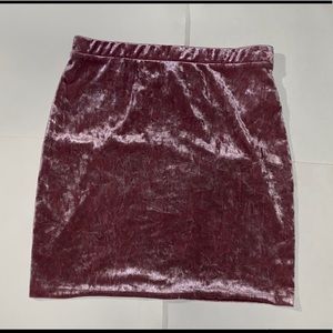 Mauve Velvet tight skirt
